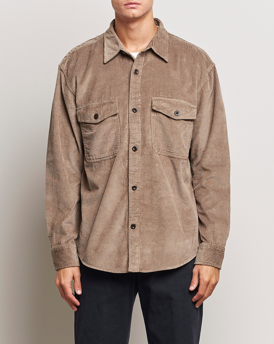Herr | Skjortor | GANT | Relaxed Fit Corduroy Overshirt Desert Brown