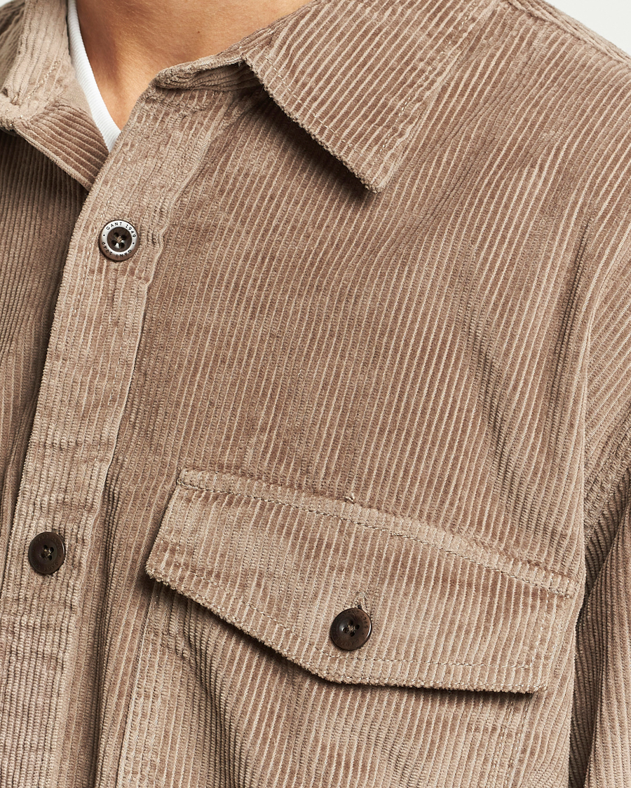 Herr | Skjortor | GANT | Relaxed Fit Corduroy Overshirt Desert Brown