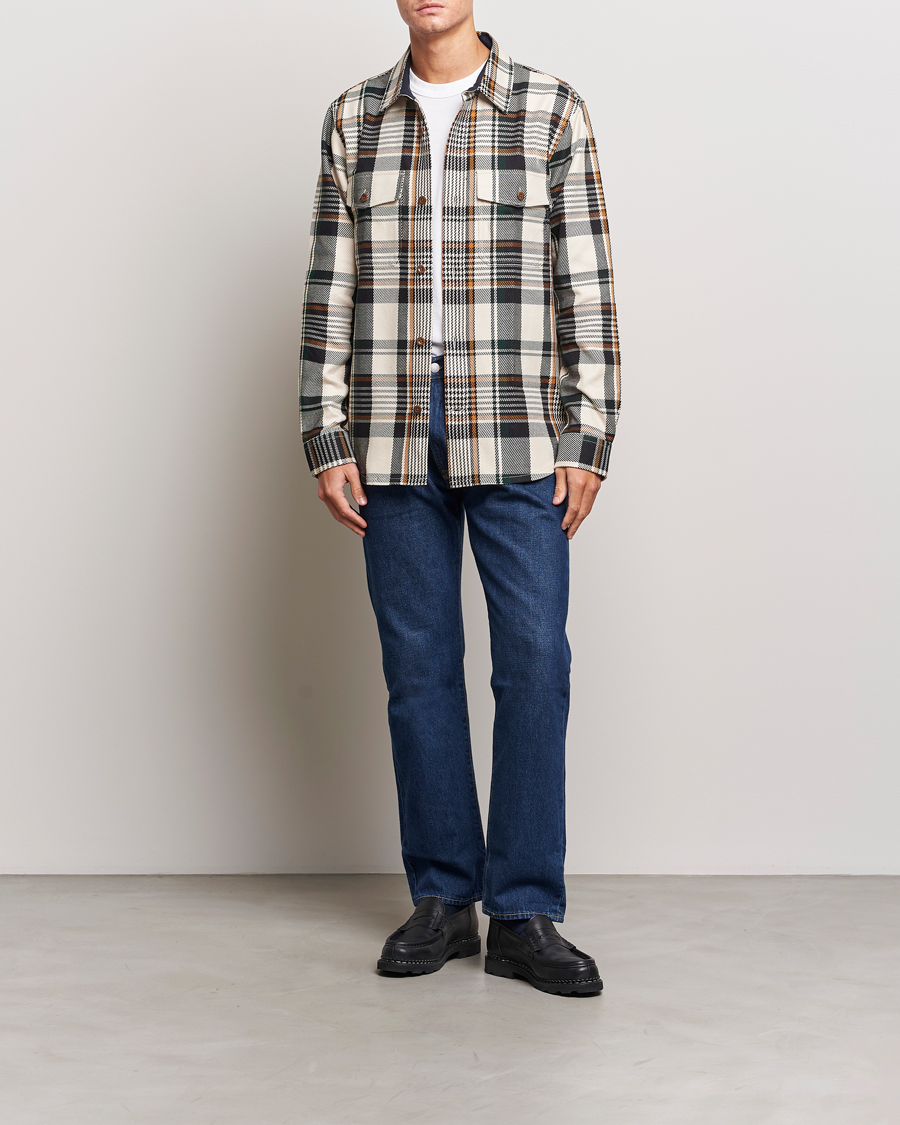 Herr | Skjortor | GANT | Heavy Twill Checked Overshirt Putty Multi