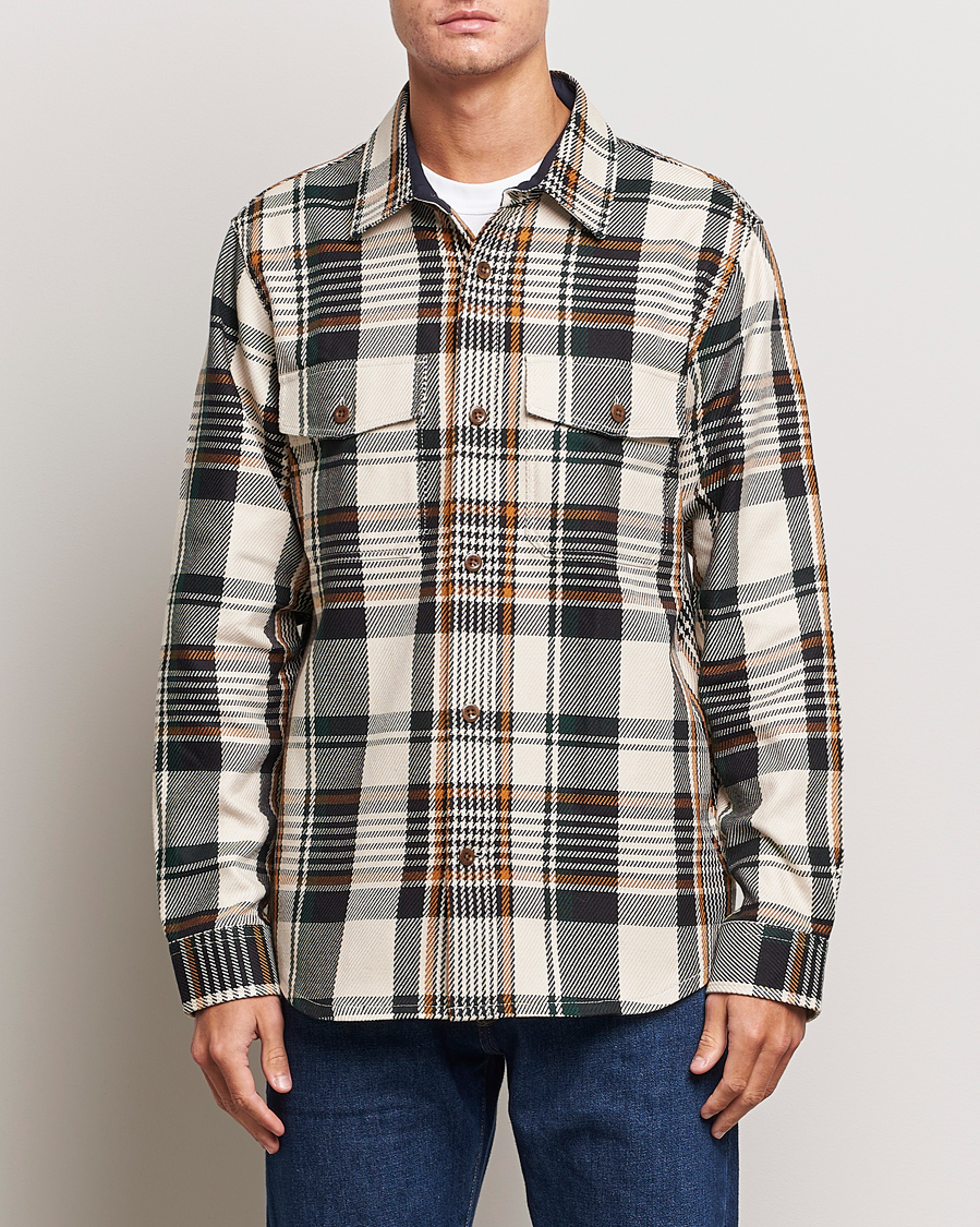 Herr | Skjortor | GANT | Heavy Twill Checked Overshirt Putty Multi