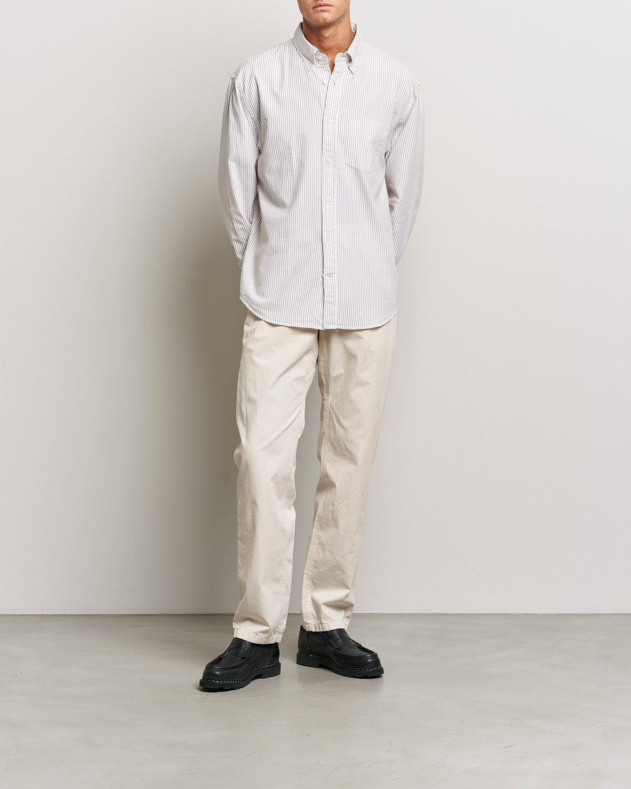 Herr | Skjortor | GANT | Regular Fit Archive Oxford Striped Shirt Eggshell