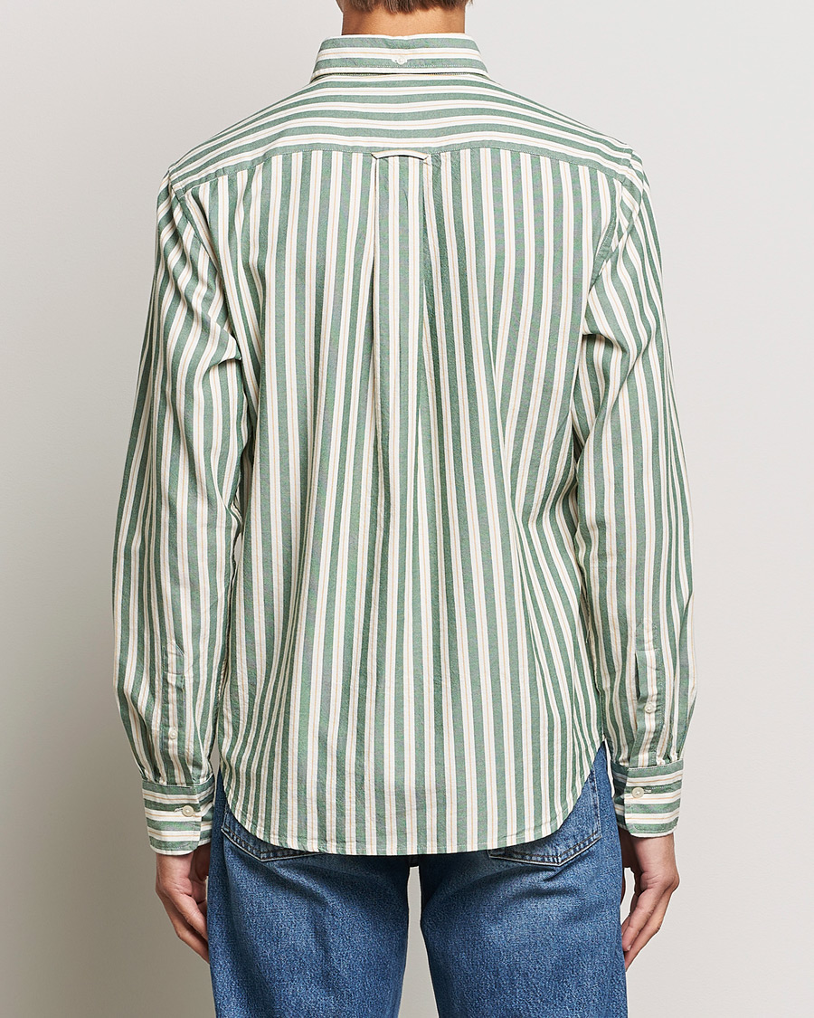 Herr | Skjortor | GANT | Regular Fit Archive Oxford Striped Shirt Forest Green