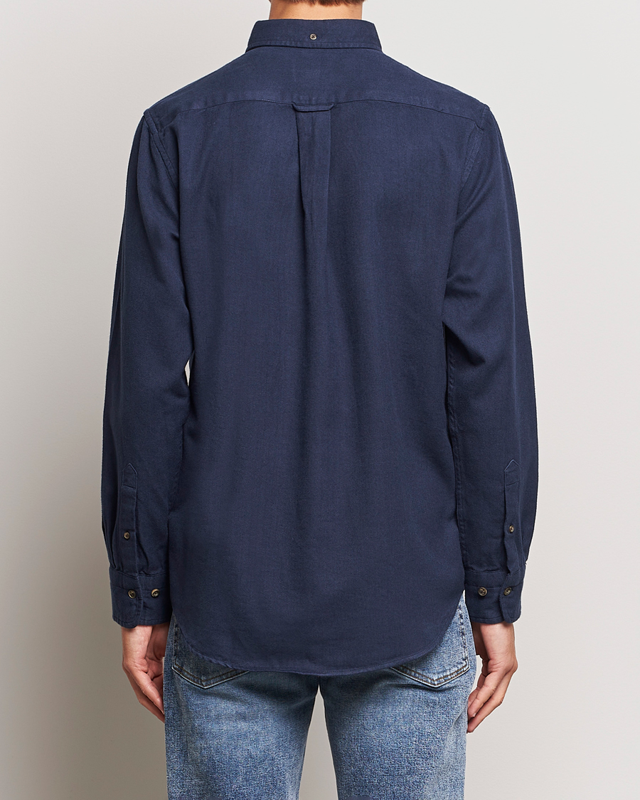 Herr | Skjortor | GANT | Regular Fit Herringbone Flannel Shirt Marine
