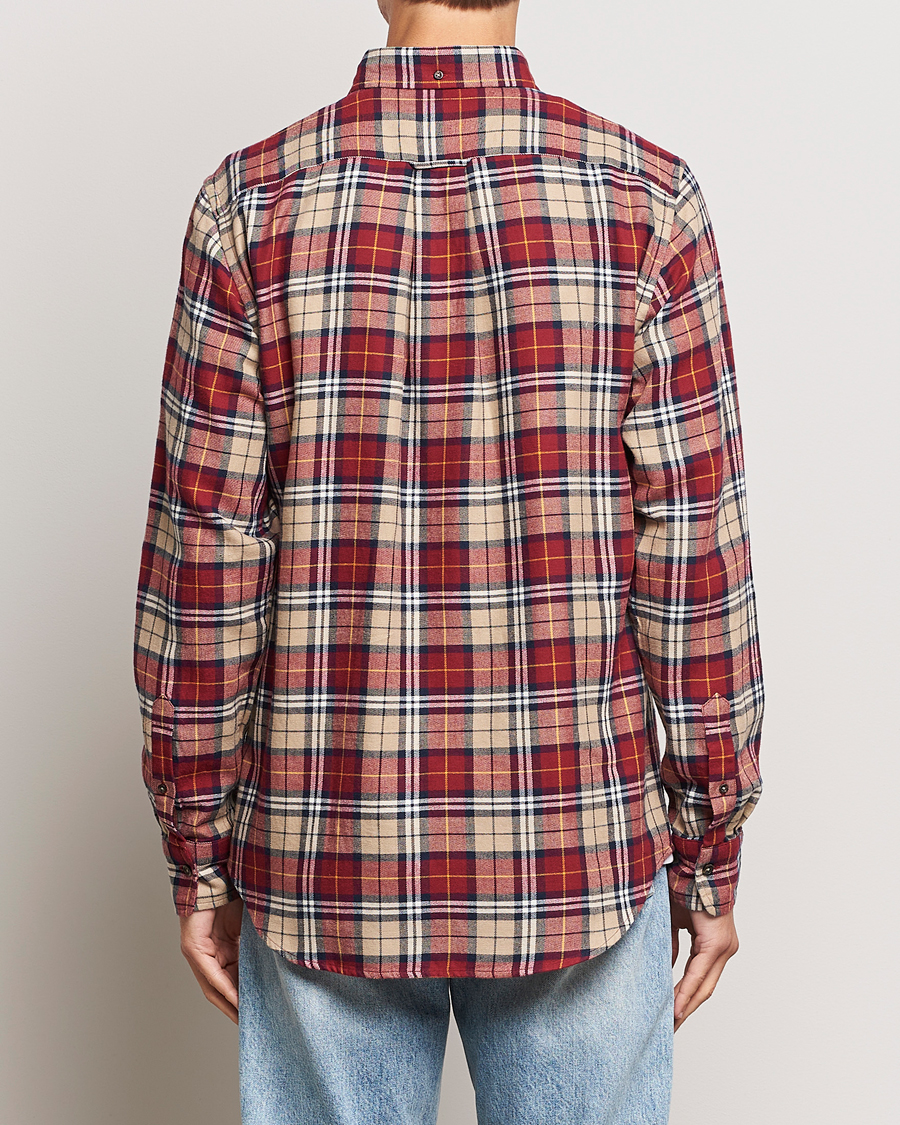 Herr | Skjortor | Gant | Regular Fit Flannel Checked Shirt Plumped Red