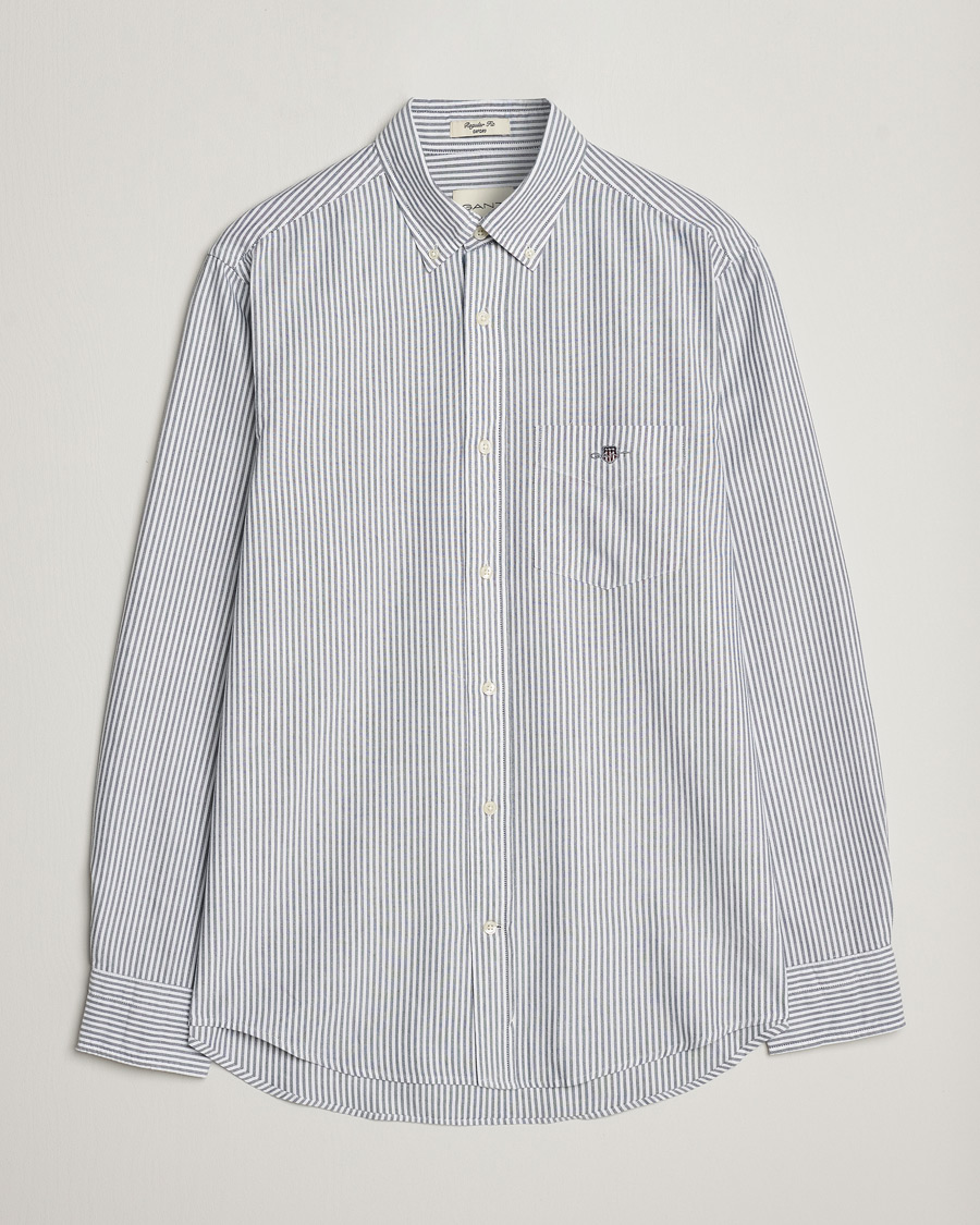 Herr | Skjortor | GANT | Regular Fit Striped Oxford Shirt Persien Blue