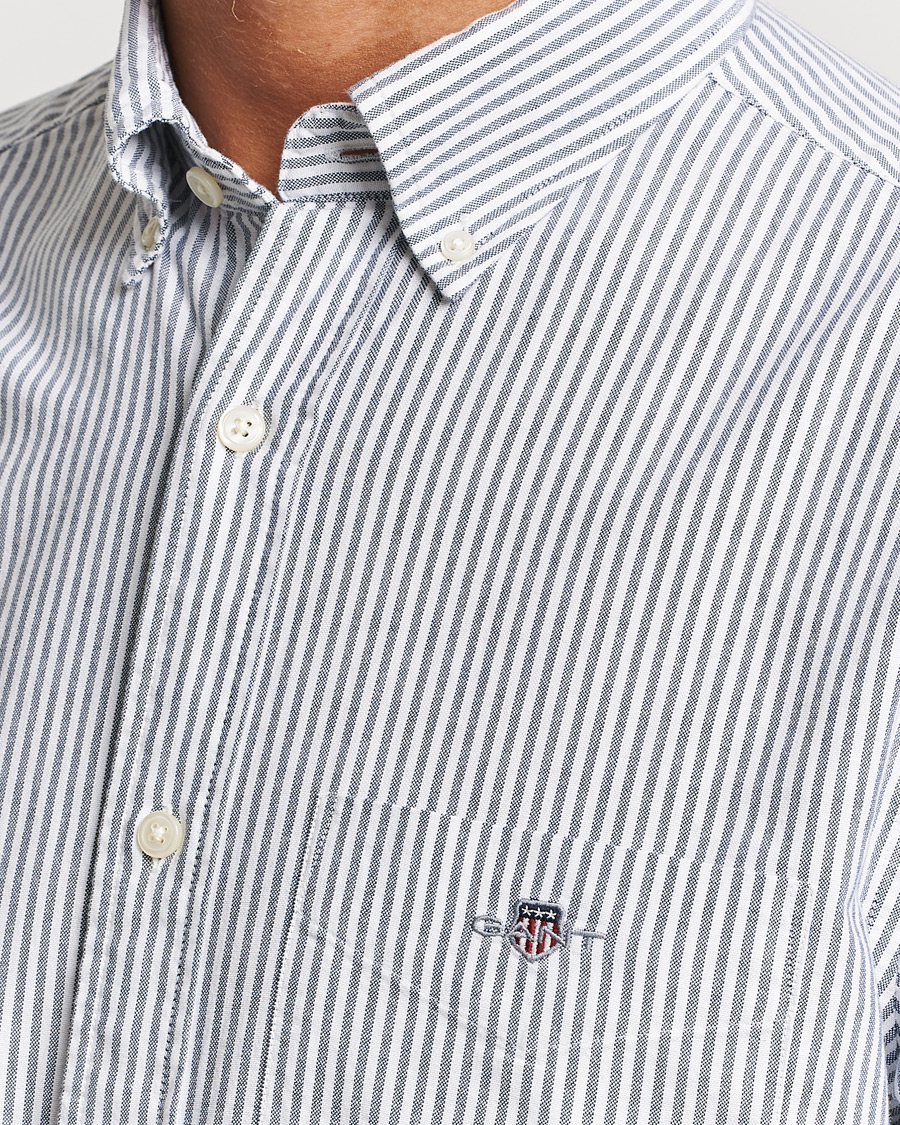 Herr | Skjortor | GANT | Regular Fit Striped Oxford Shirt Persien Blue