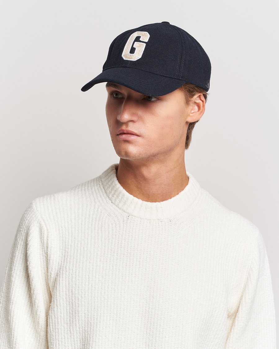 Herr | GANT Badge Wool Cap Evening Blue | GANT | Badge Wool Cap Evening Blue
