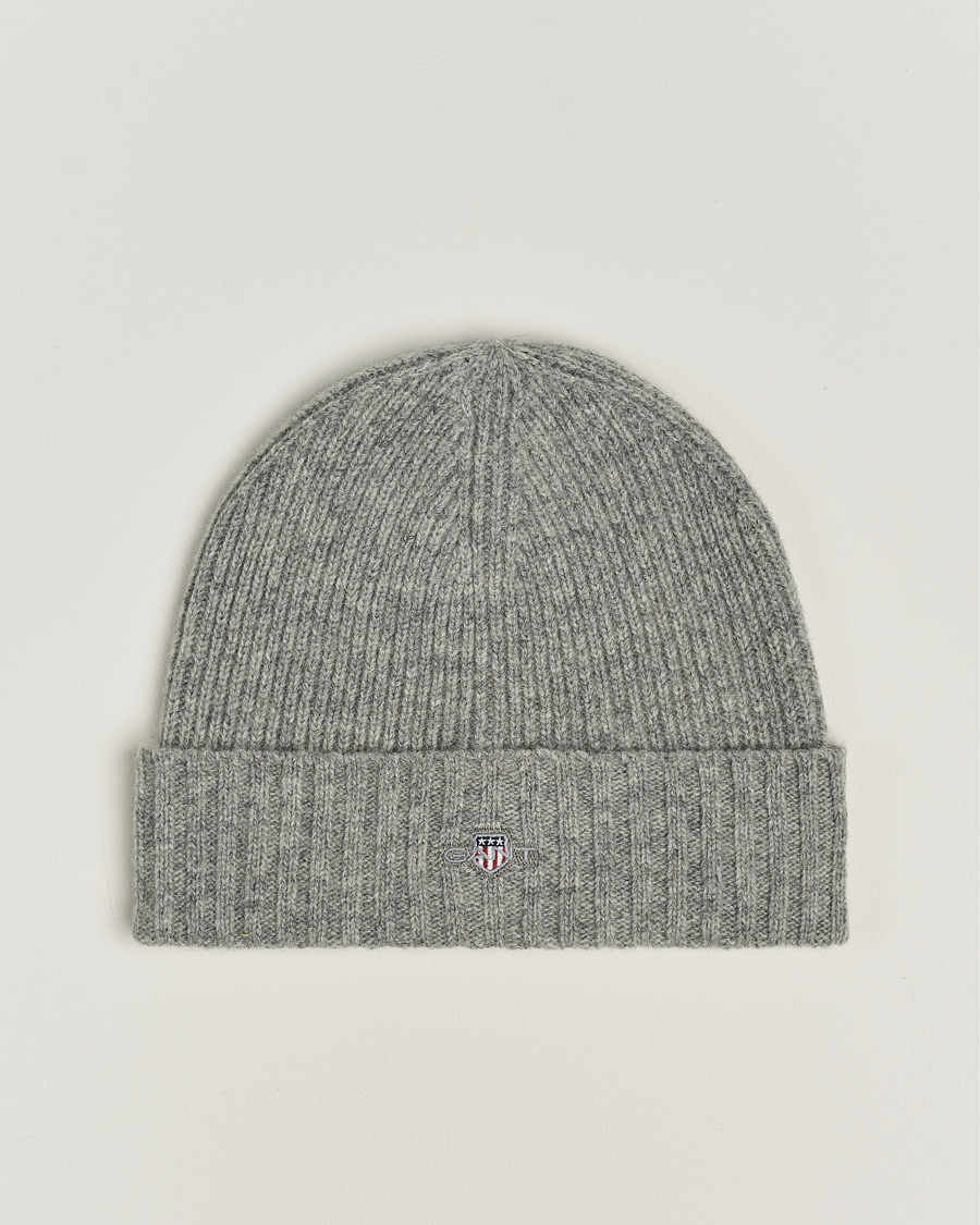 Herr | GANT Wool Lined Beanie Grey Melange | GANT | Wool Lined Beanie Grey Melange