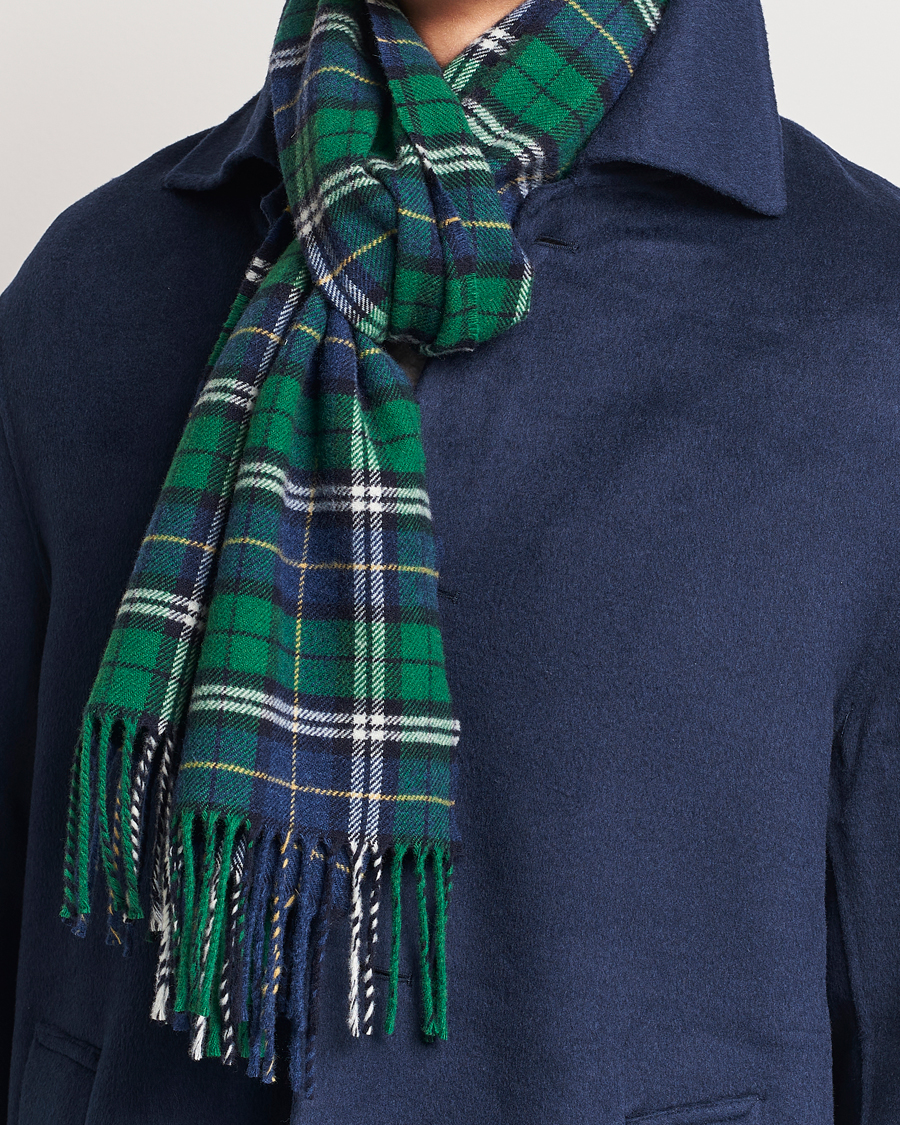 Herr |  | GANT | Wool Multi Checked Scarf Forest Green