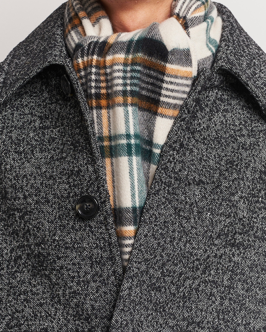 Herr | GANT Wool Multi Checked Scarf Putty Multi | GANT | Wool Multi Checked Scarf Putty Multi