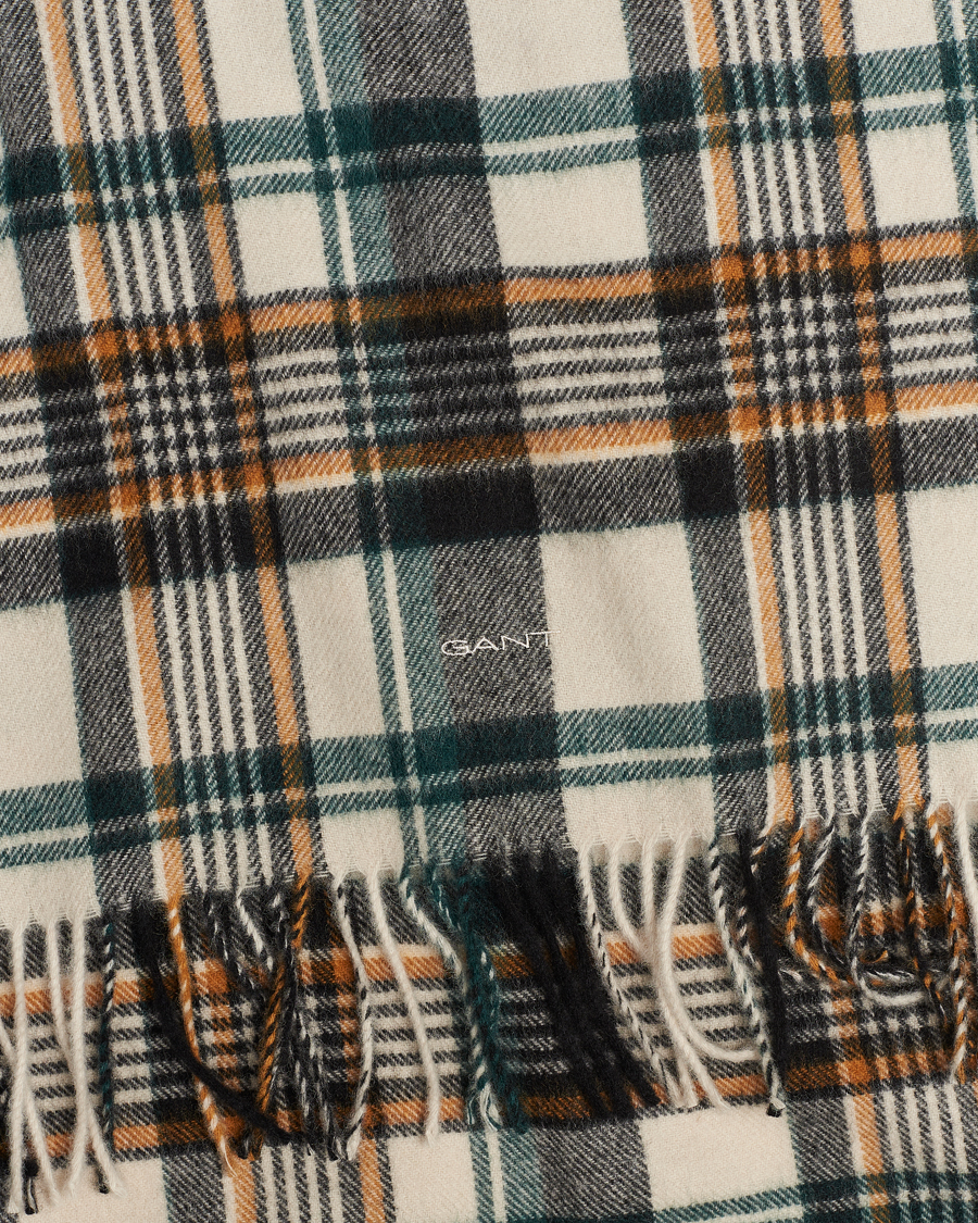 Herr | GANT Wool Multi Checked Scarf Putty Multi | GANT | Wool Multi Checked Scarf Putty Multi