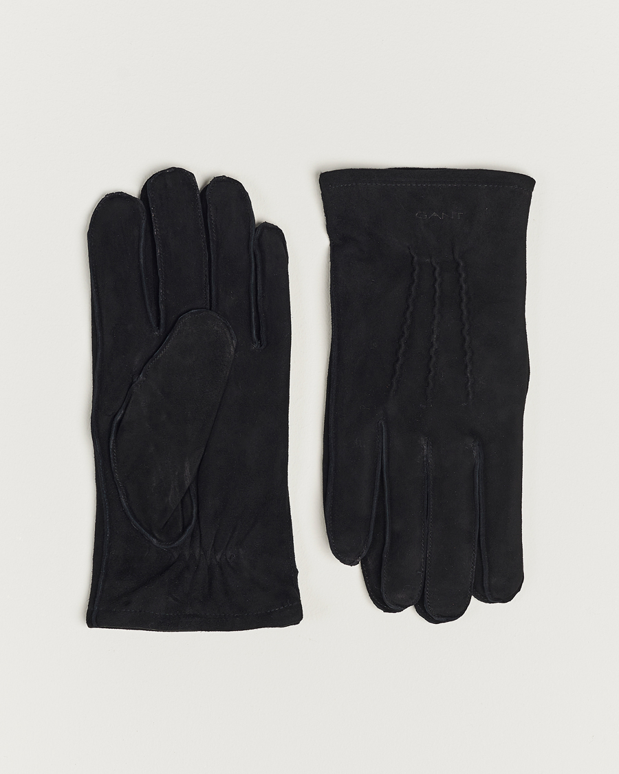 Herr | GANT Classic Suede Gloves Black | Gant | Classic Suede Gloves Black