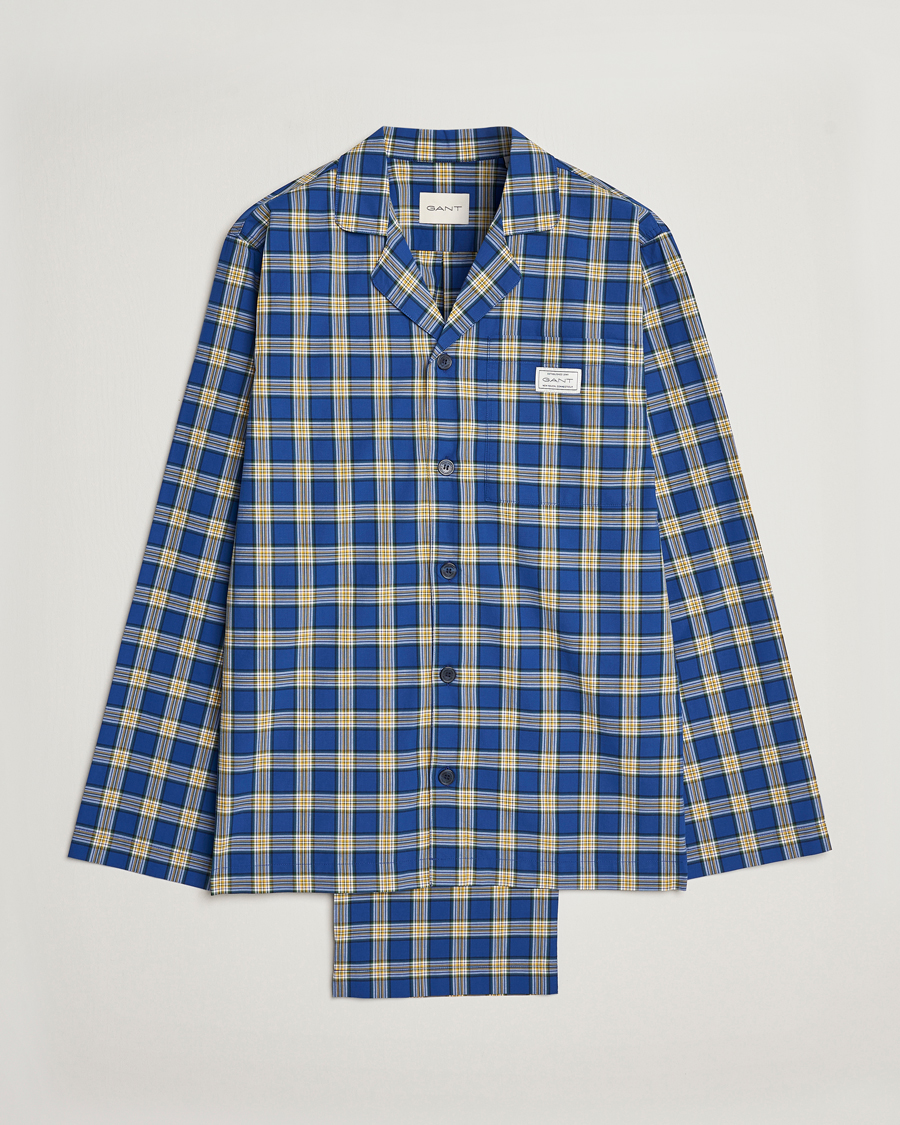 Herr | Pyjamas & Morgonrockar | GANT | Checked Pyjama Set College Blue