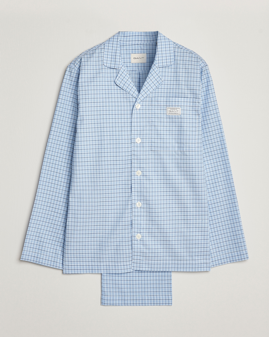 Herr | Pyjamas & Morgonrockar | Gant | Checked Pyjama Set Capri Blue