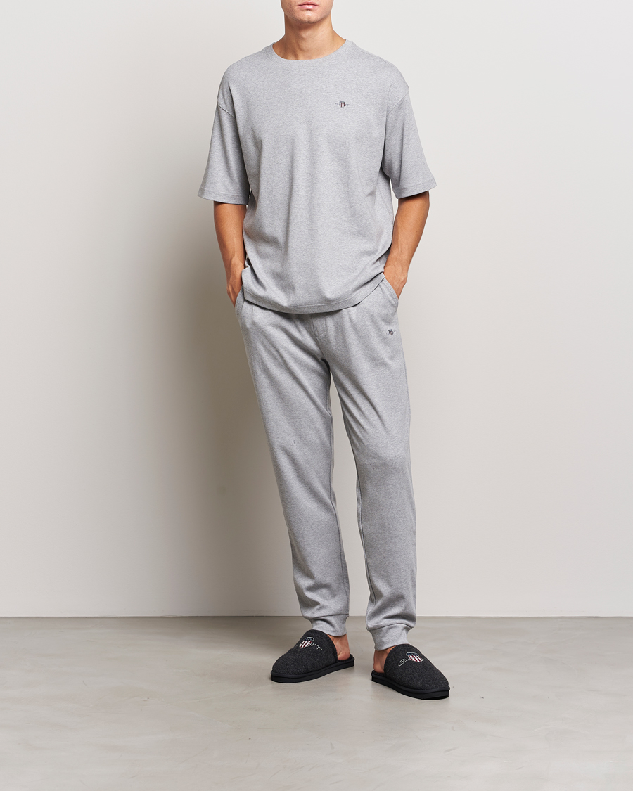 Herr | Pyjamas & Morgonrockar | GANT | Premium Loungewear Set Grey Melange