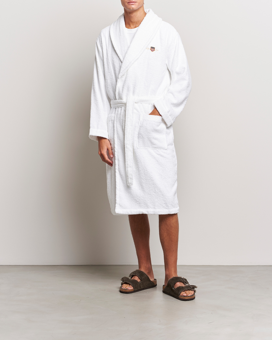 Herr | GANT Archive Shield Terry Robe White | Gant | Archive Shield Terry Robe White