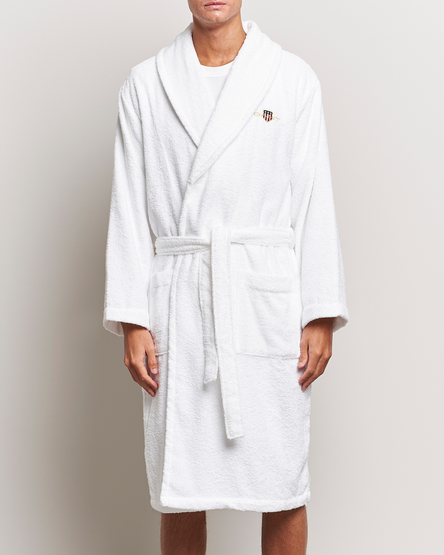 Herr | Pyjamas & Morgonrockar | GANT | Archive Shield Terry Robe White