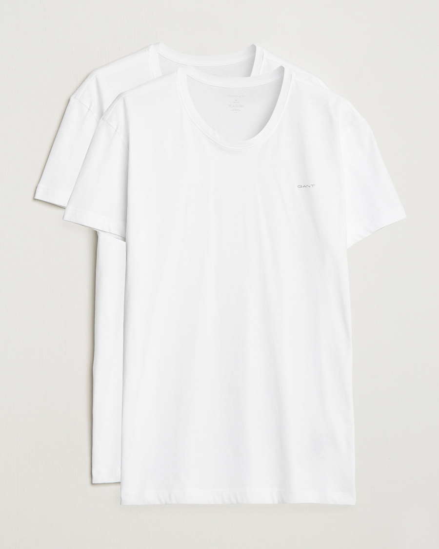 Herr | T-Shirts | GANT | 2-Pack Crew Neck T-Shirt White