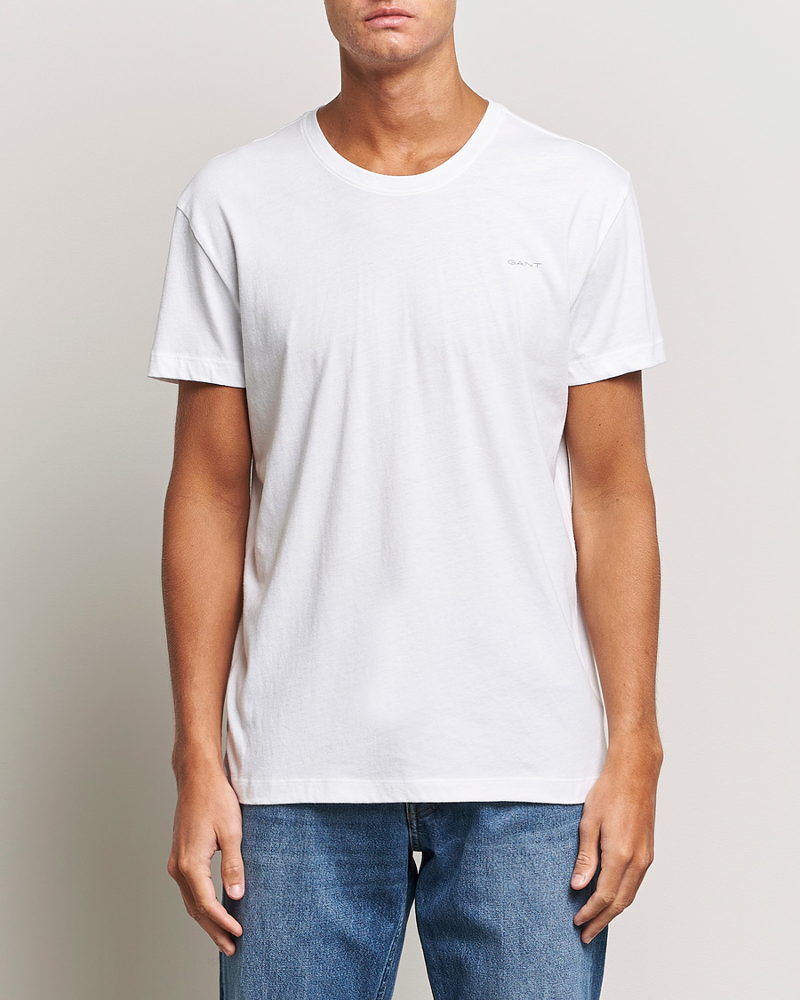 Herr | GANT | GANT | 2-Pack Crew Neck T-Shirt White