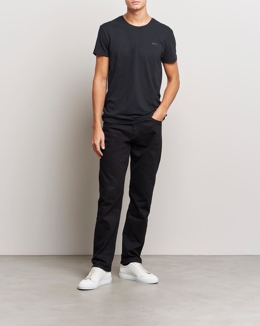 Herr | T-Shirts | GANT | 2-Pack Crew Neck T-Shirt Black