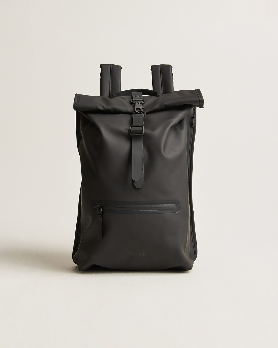 Herr | Väskor | RAINS | Rolltop Rucksack Black