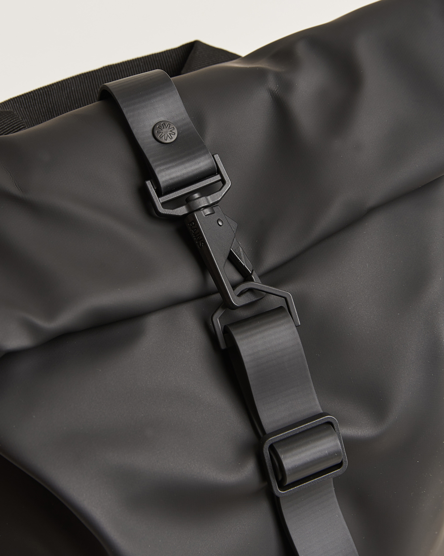 Herr | Väskor | RAINS | Rolltop Rucksack Black