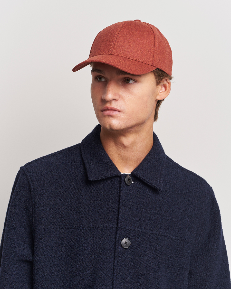 Herr | Contemporary Creators | Varsity Headwear | Flannel Baseball Cap Coppo Orange