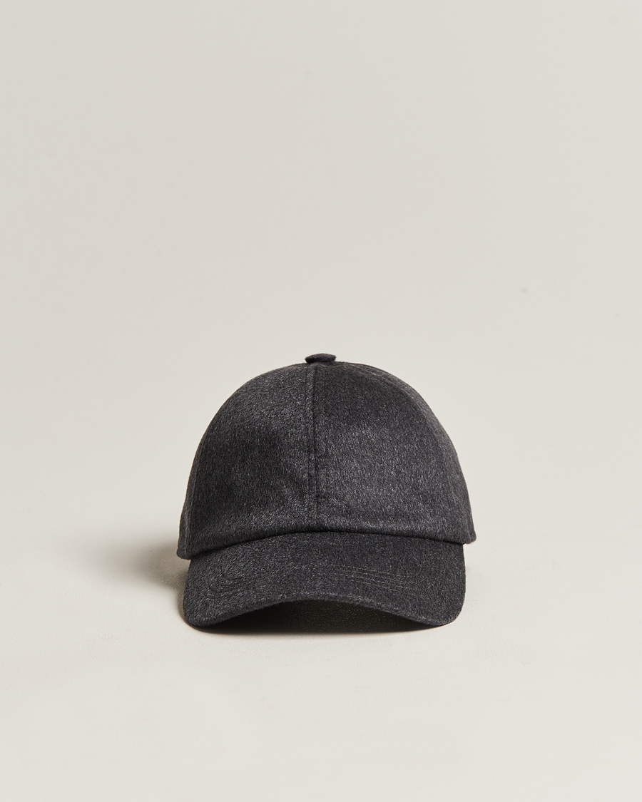 Herr | Varsity Headwear Cashmere Baseball Cap Flint Grey | Varsity Headwear | Cashmere Baseball Cap Flint Grey