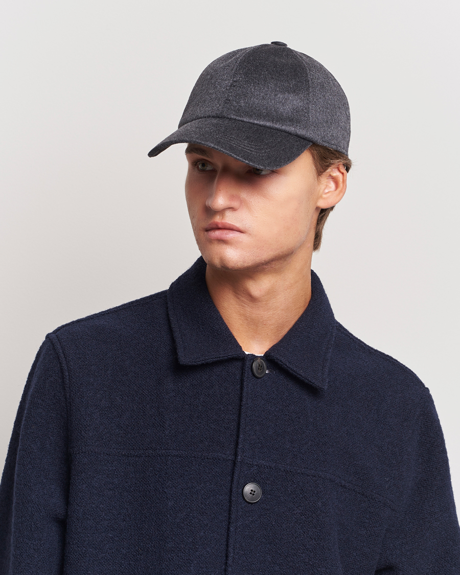 Herr | Contemporary Creators | Varsity Headwear | Cashmere Baseball Cap Flint Grey