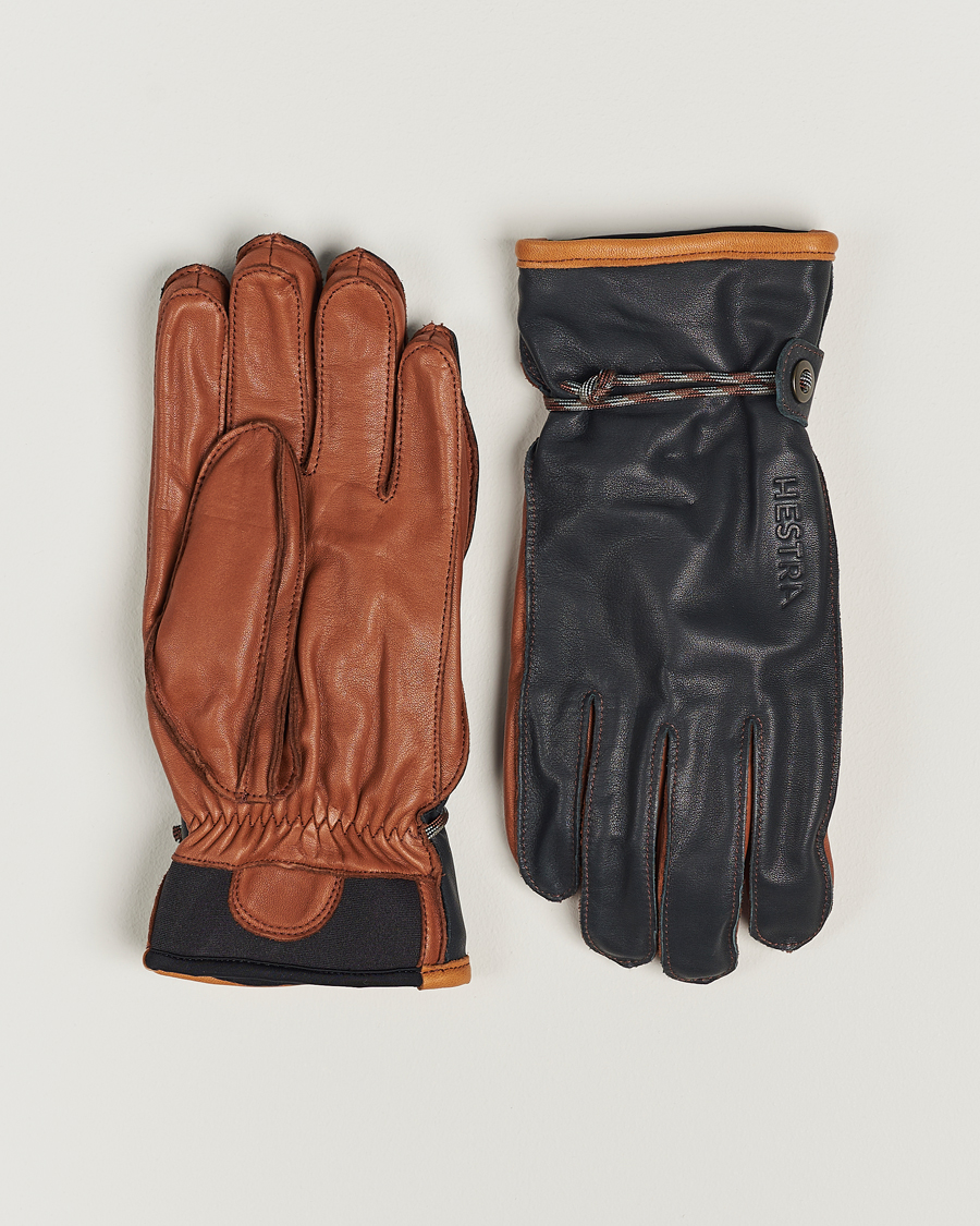 Herr | Handskar | Hestra | Wakayama Leather Ski Glove Navy/Brown