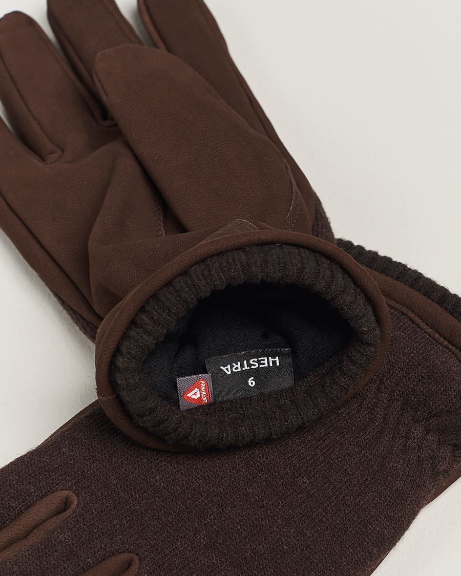 Herr | Handskar | Hestra | Noah Nubuck Wool Tricot Glove Espresso