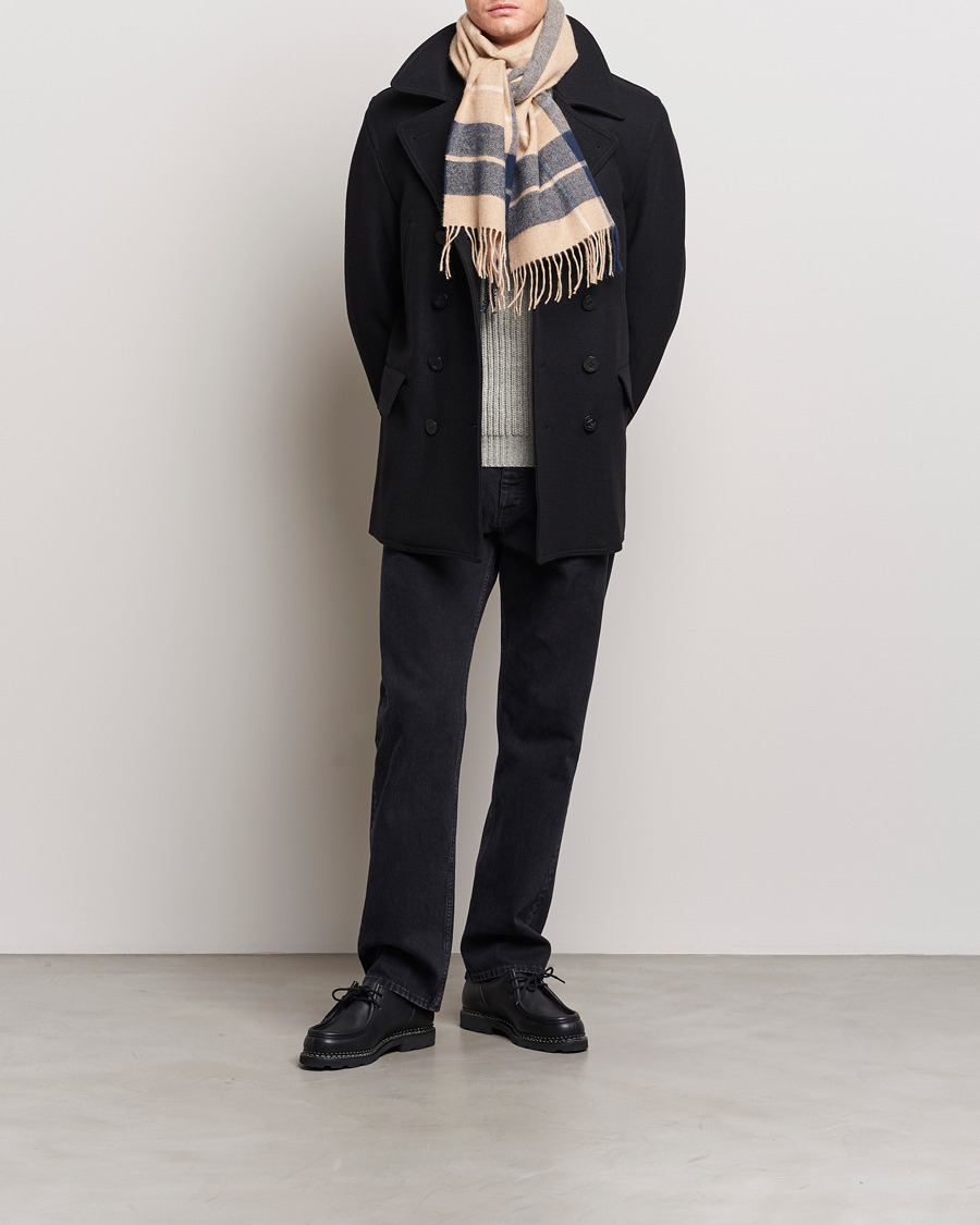 Herr | Jackor | Gloverall | Churchill Reefer Peacoat Black
