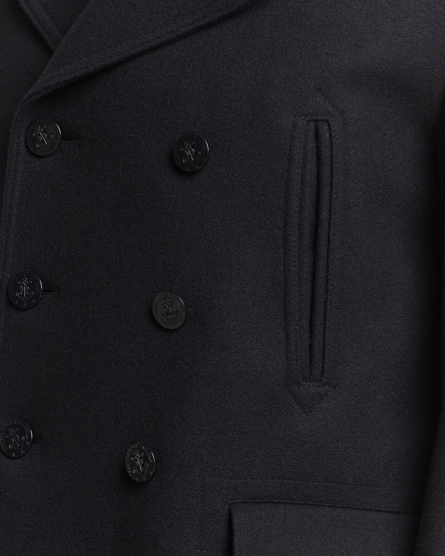 Herr | Jackor | Gloverall | Churchill Reefer Peacoat Black