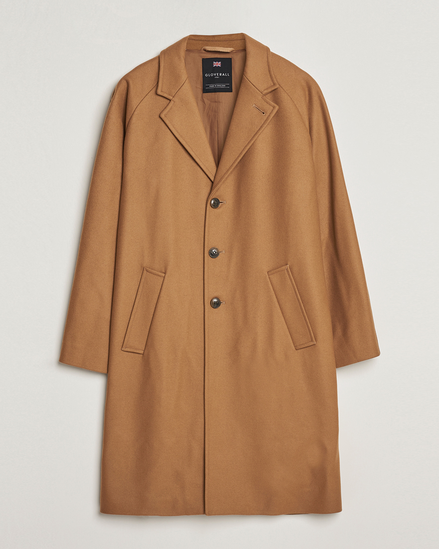 Herr | Jackor | Gloverall | Chesterfield Wool/Cashmere Raglan Coat Camel