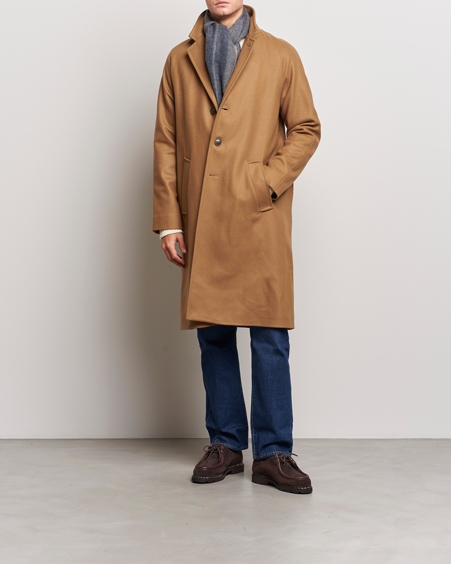 Herr | Jackor | Gloverall | Chesterfield Wool/Cashmere Raglan Coat Camel