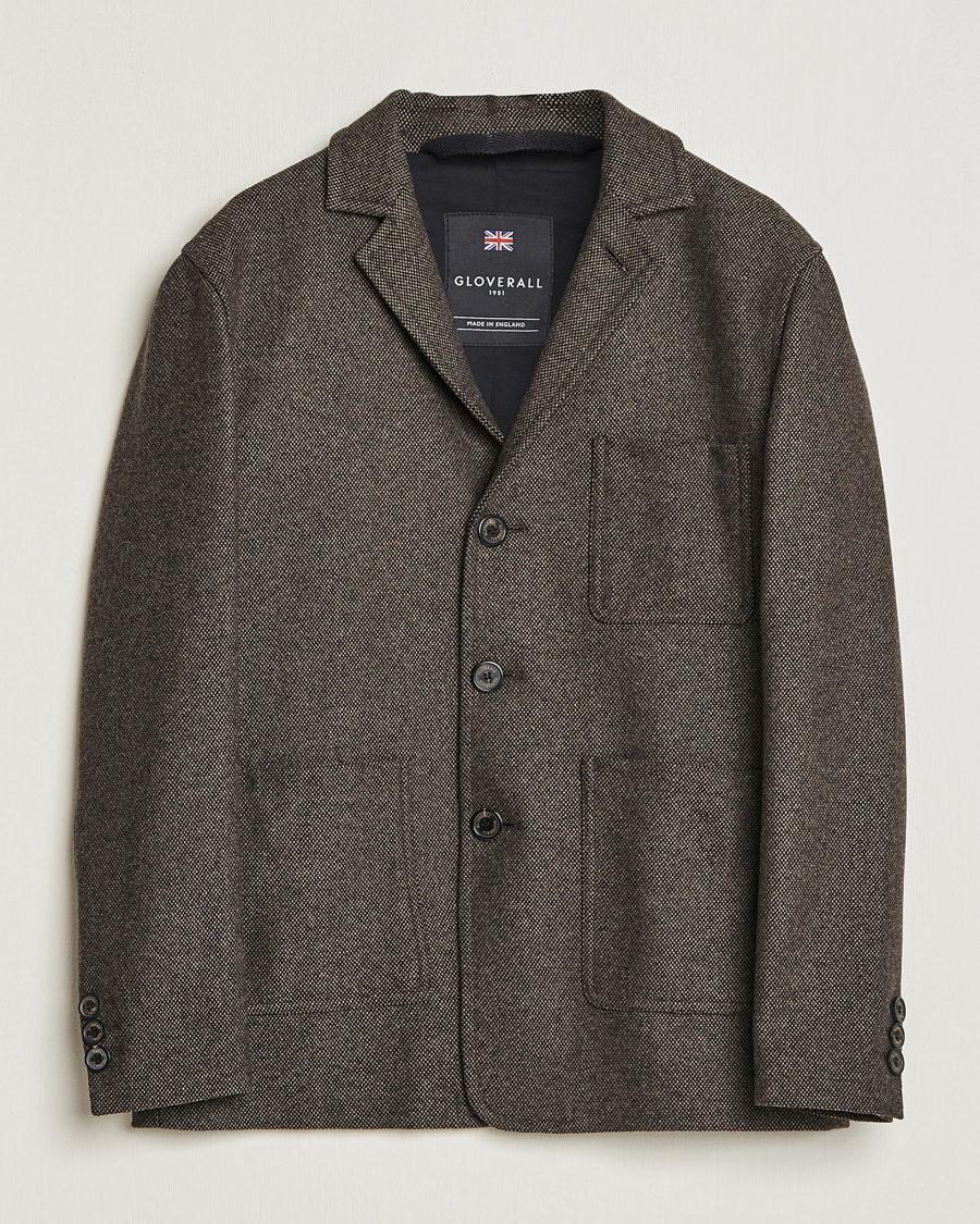 Herr | Jackor | Gloverall | Wool Worker Shirt Jacket Black/White