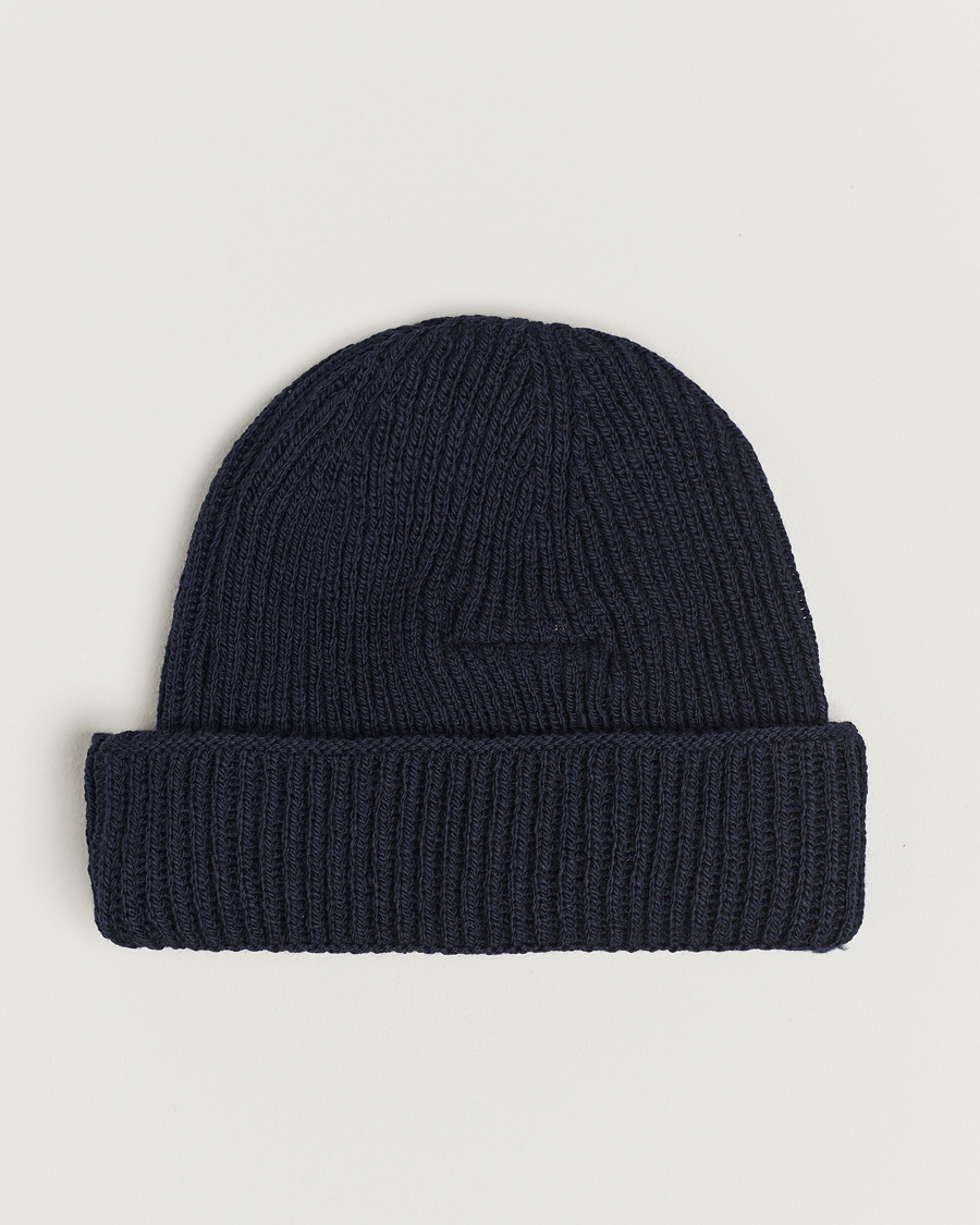 Herr | Gloverall Fisherman Lambswool Beanie Navy | Gloverall | Fisherman Lambswool Beanie Navy