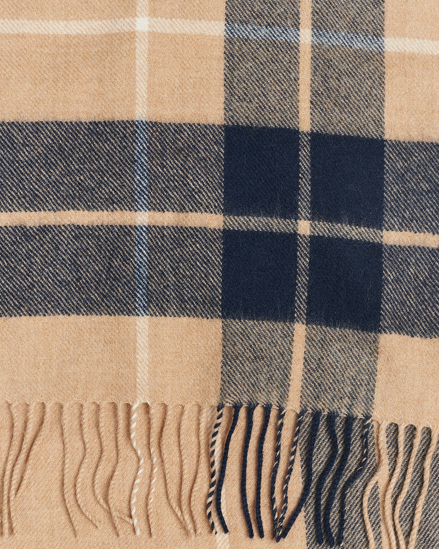 Herr | Gloverall Lambswool Scarf Camel Check | Gloverall | Lambswool Scarf Camel Check