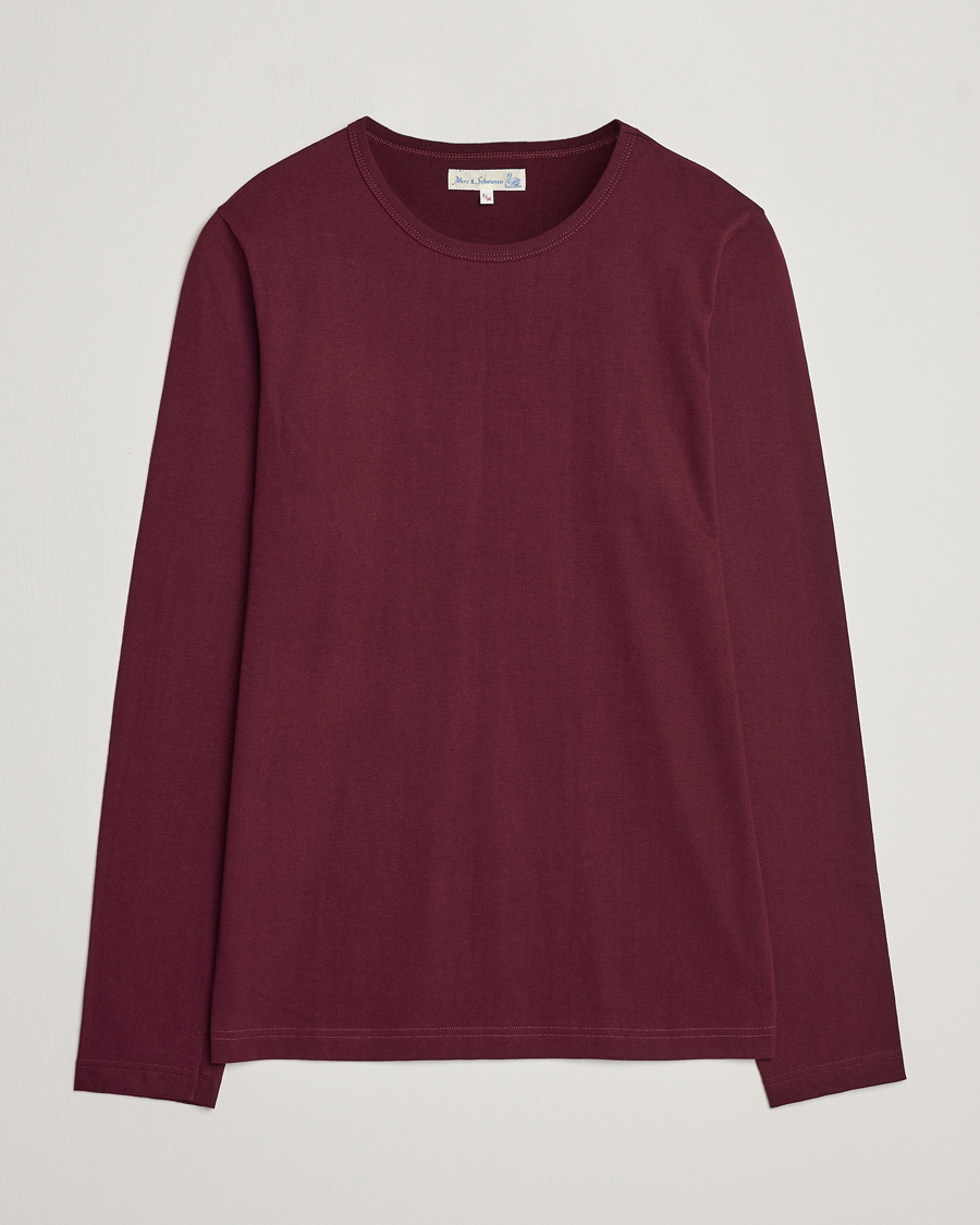 Herr | T-Shirts | Merz b. Schwanen | 1950s Classic Loopwheeled Longsleeve T-Shirt Ruby Red