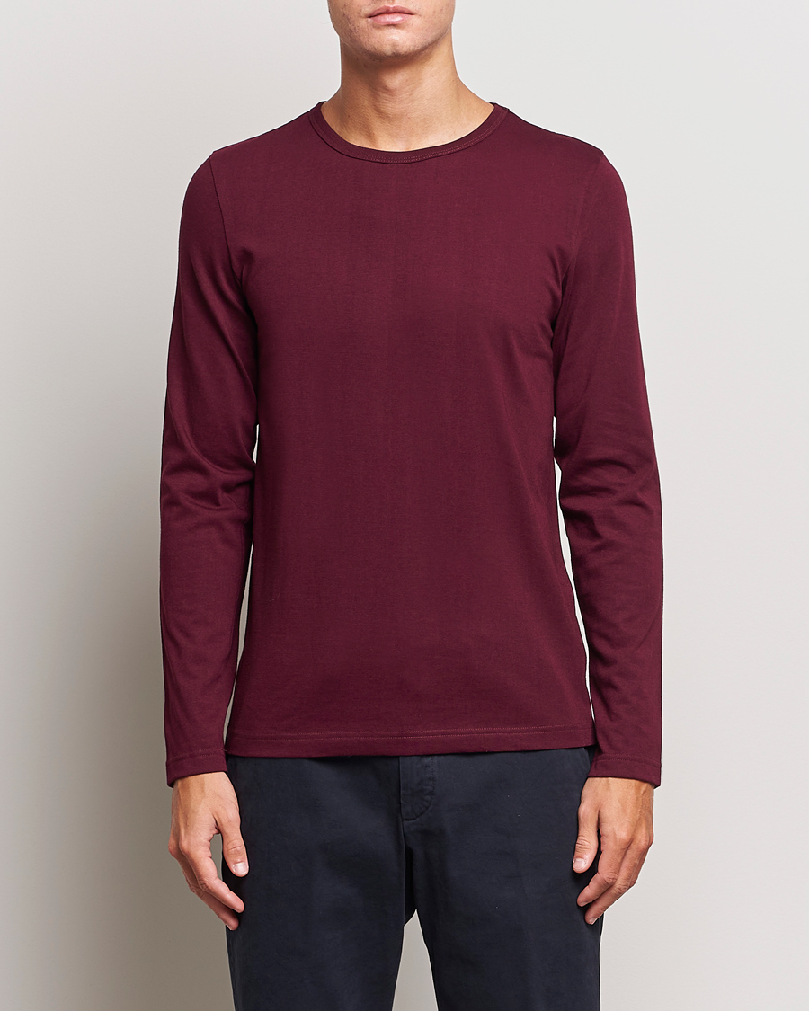 Herr | T-Shirts | Merz b. Schwanen | 1950s Classic Loopwheeled Longsleeve T-Shirt Ruby Red