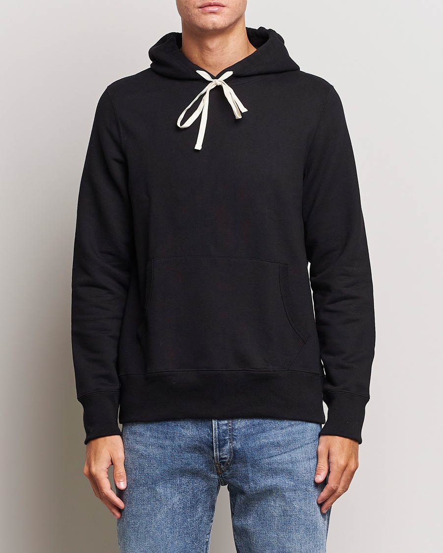 Herr | Huvtröjor | Merz b. Schwanen | Cotton Loopwheeled Hoodie Black