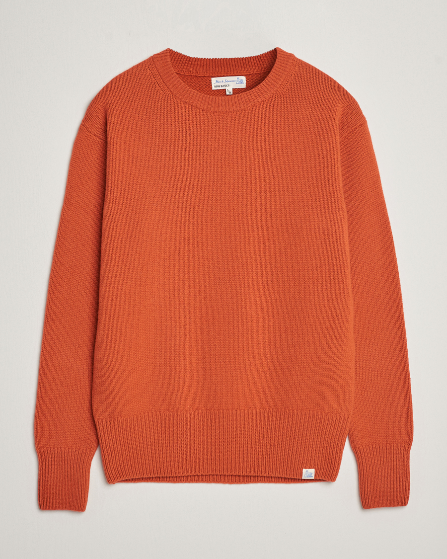 Herr | Tröjor | Merz b. Schwanen | Cashmere/Merino Pullover Rust