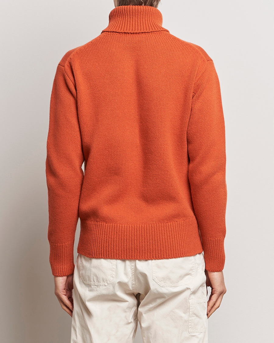 Herr | Tröjor | Merz b. Schwanen | Cashmere/Merino Rollneck Rust