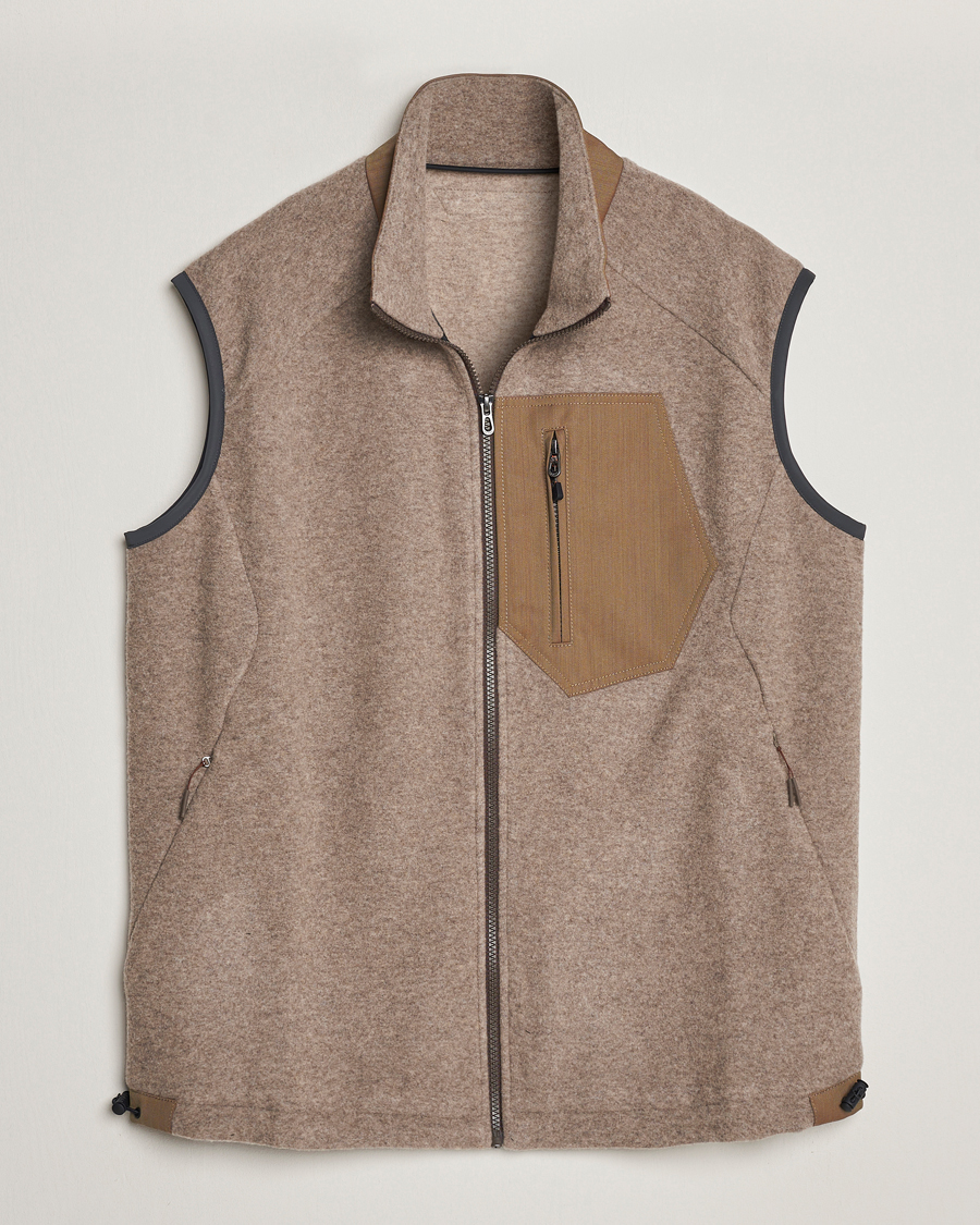 Herr | Jackor | SEASE | Explorer Cashmere Fleece Vest Oyster