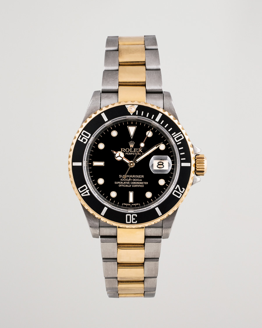 Herr | Rolex Pre-Owned Submariner 16613 Oyster Perpetual Two Tone Black Steel Black | Rolex Pre-Owned | Submariner 16613 Oyster Perpetual Two Tone Black Steel Black