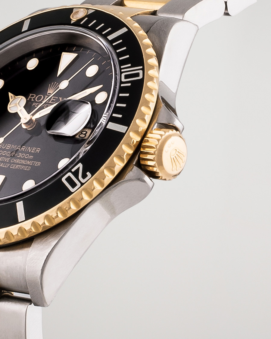 Herr | Pre-Owned & Vintage Watches | Rolex Pre-Owned | Submariner 16613 Oyster Perpetual Two Tone Black Steel Black