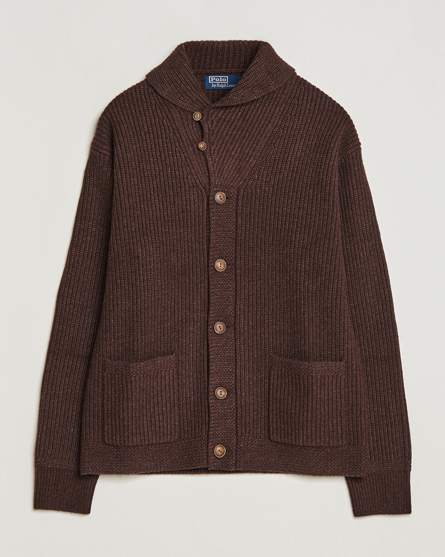 Herr | Tröjor | Polo Ralph Lauren | Wool Knitted Sweater Bear Brown Heather