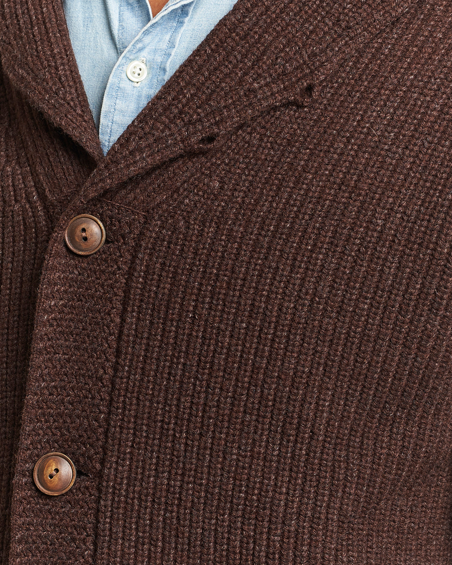 Herr | Tröjor | Polo Ralph Lauren | Wool Knitted Sweater Bear Brown Heather