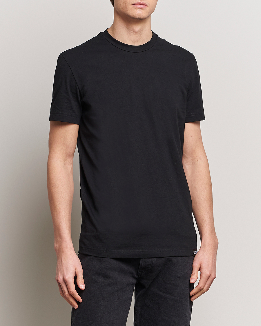 Herr | Svarta t-shirts | Dsquared2 | 3-Pack Cotton Crew Neck T-Shirt White/Grey/Black