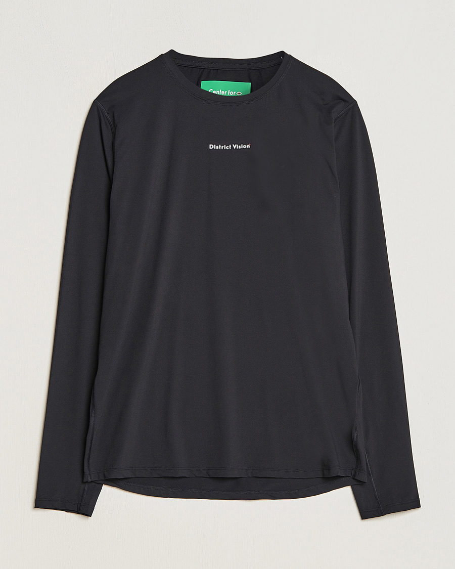 Herr | T-Shirts | District Vision | Ultralight Aloe Long Sleeve Black